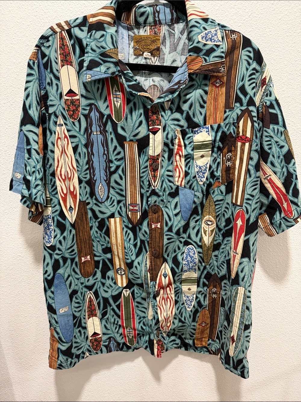 BULLHEAD- Surfboard Print Button Down